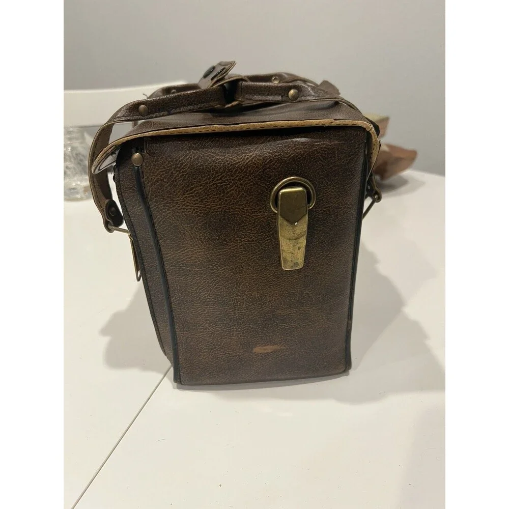 Genuine Cowhide Leather Camera Bag Vintage Rare